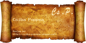 Csiba Poppea névjegykártya